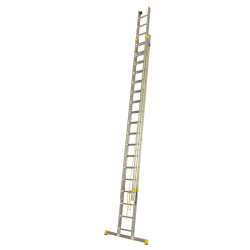 Hliníkový rebrík dvojdielny výsuvný s lanom 8318 PROFI PLUS