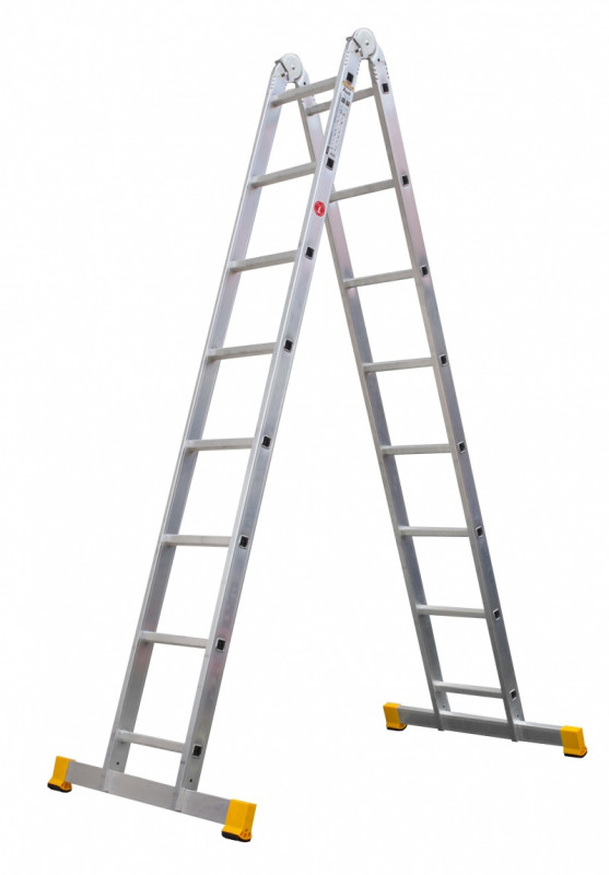 Hliníkový rebrík dvojdielny kĺbový 4204 PROFI PLUS
