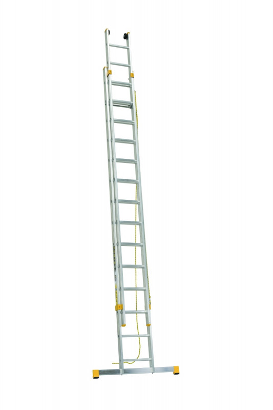Rebrík dvojdielny výsuvný s lanom 8318 PROFI PLUS