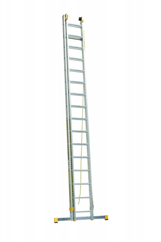 Rebrík dvojdielny výsuvný s lanom 8814 rozšír. verzia PROFI PLUS
